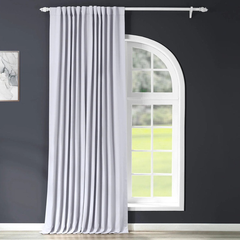 Aldreda Extra Wide Solid Rod Pocket Room Darkening Curtains – Single Panel Drapes Alcott Hill Curtain Color: Fog Gray Size per Panel: 100″ W x 108″ L