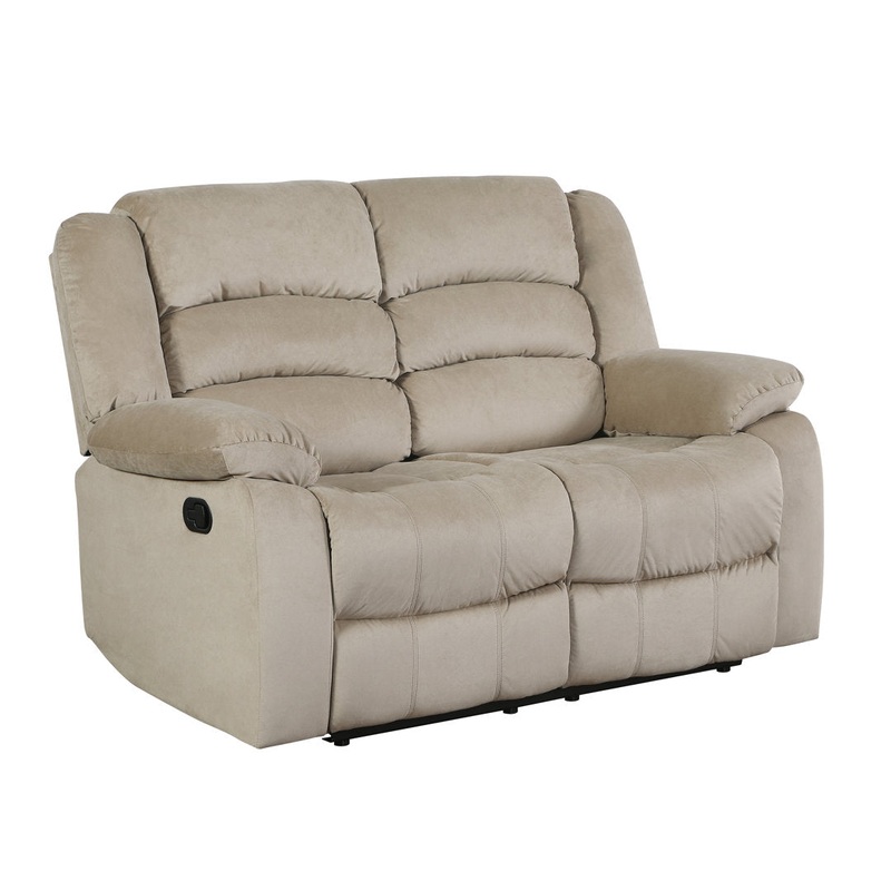 Aum 60″ Pillow Top Arm Reclining Loveseat Red Barrel Studio Upholstery: Beige