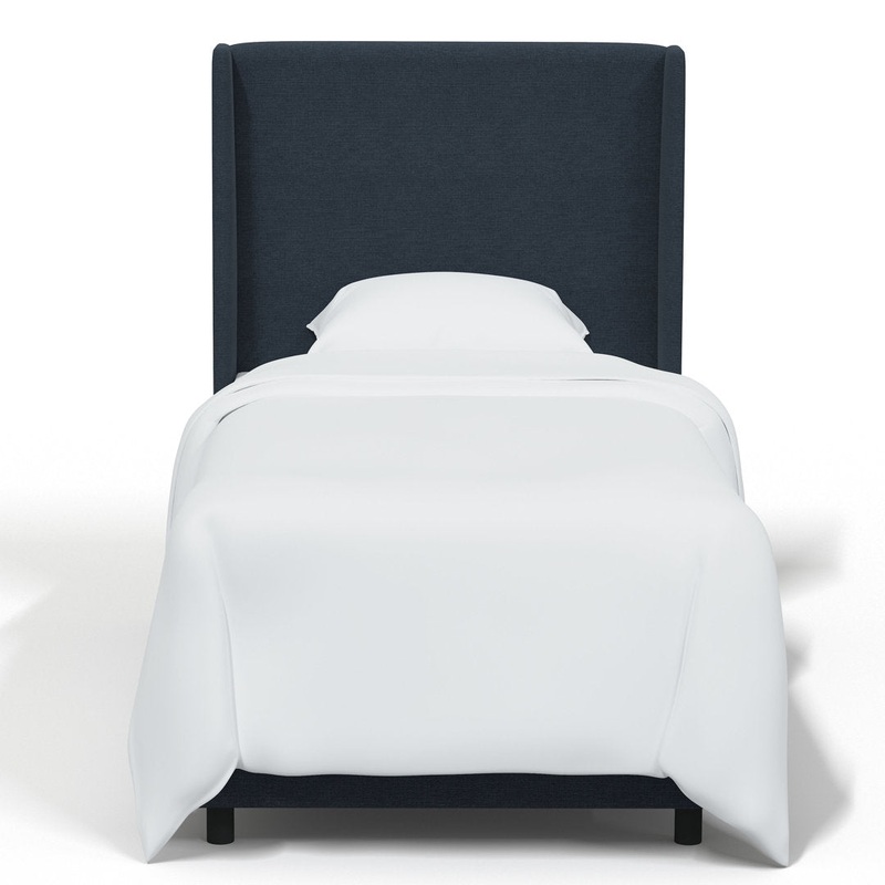 Tilly Upholstered Bed Joss & Main Color: Classic Linen Navy Size: Twin