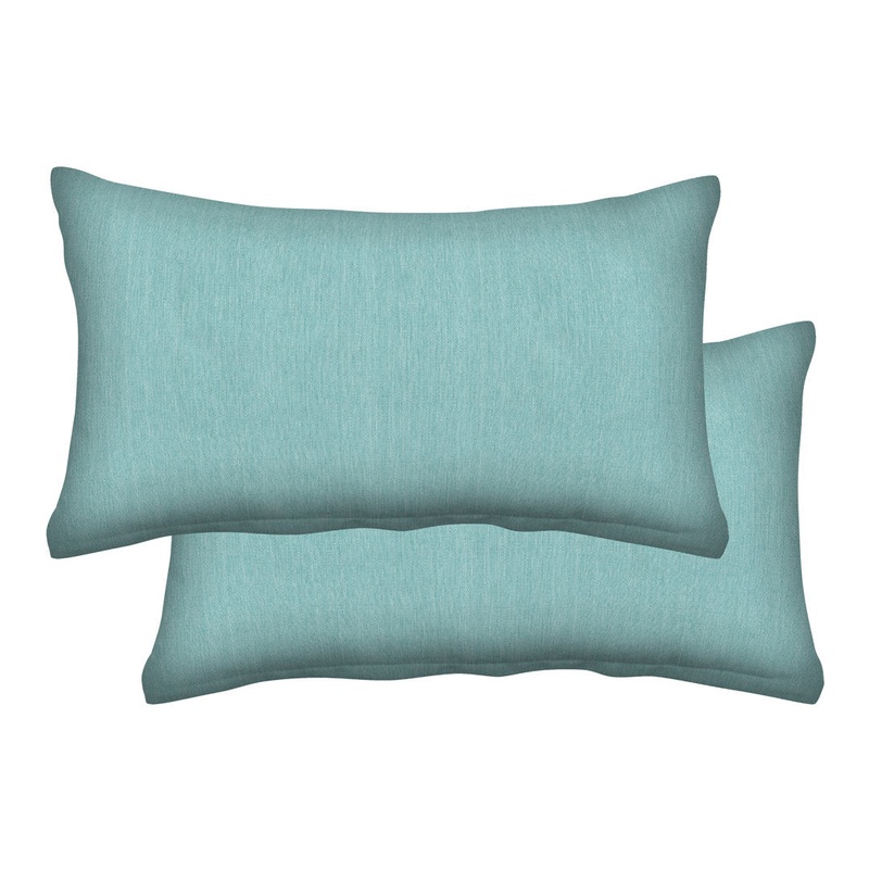 Textured Solid Toss Pillow (Set of 2) Honeycomb Color: Textured Coastal Blue Size: 21″W x 12″L