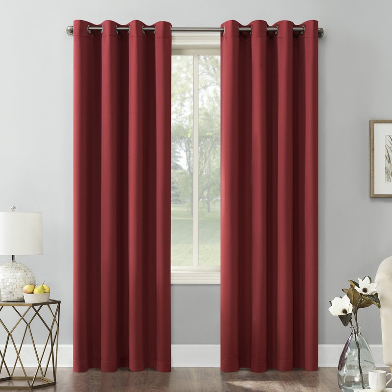 Wayfair Basics Blackout Grommet Curtain Panel Wayfair Basics Curtain Color: Red Size per Panel: 54″ W x 63″ L