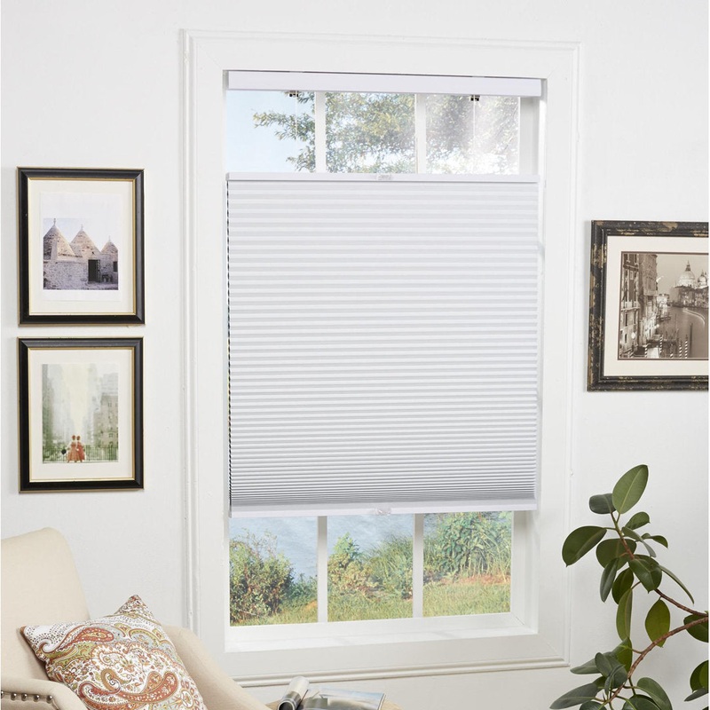 1 inch Cordless Semi-Sheer Light Filtering Top Down Bottom Up Cellular Shade Symple Stuff Blind Size: 68.5″W x 64″L Finish: Gray Cloud