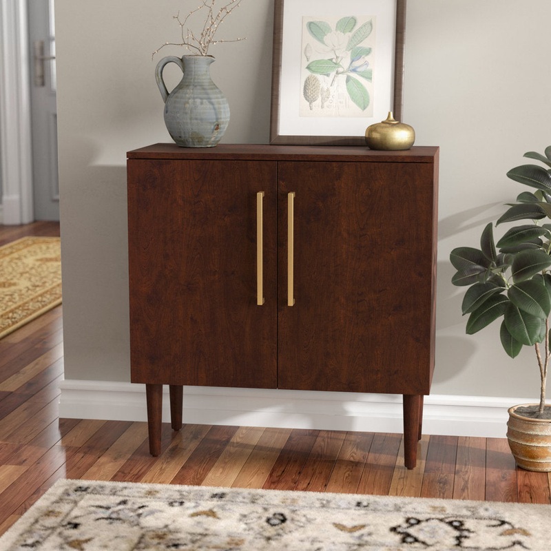 Ayinde 2 – Door Accent Cabinet Wade Logan Color: Mahogany