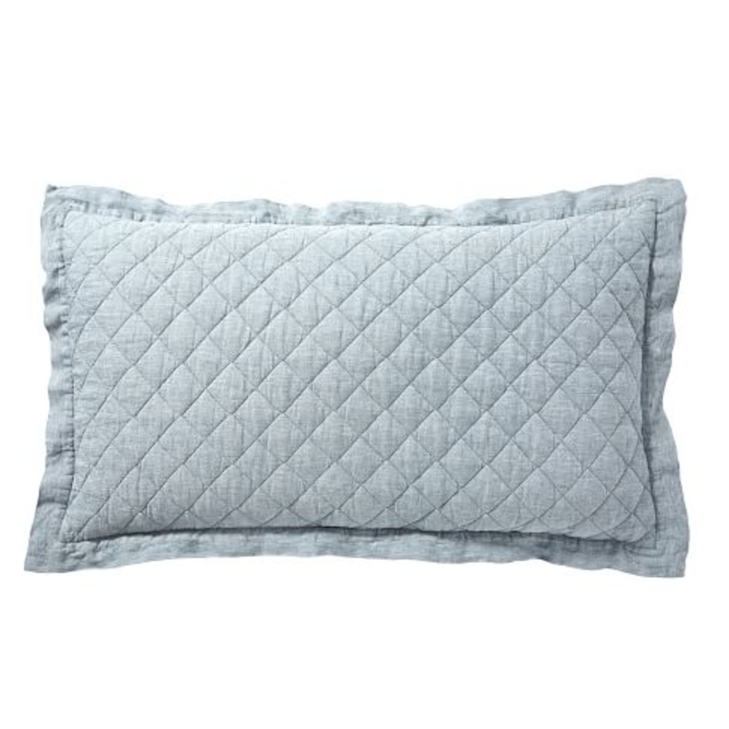 Belgian Flax Linen Diamond Sham No Insert-36″x20″