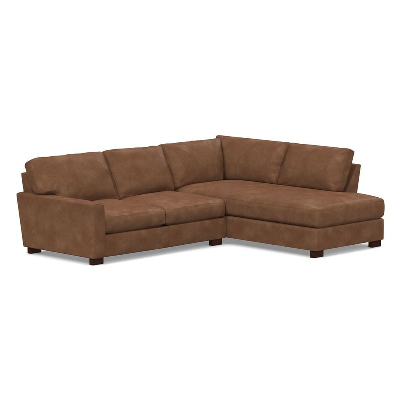 Turner Square Arm Leather Return Bumper Sectional