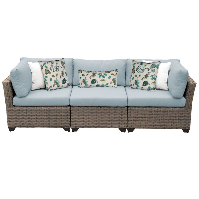 Anupras Outdoor Sofa with Cushions Lark Manor Color: Spa Performance