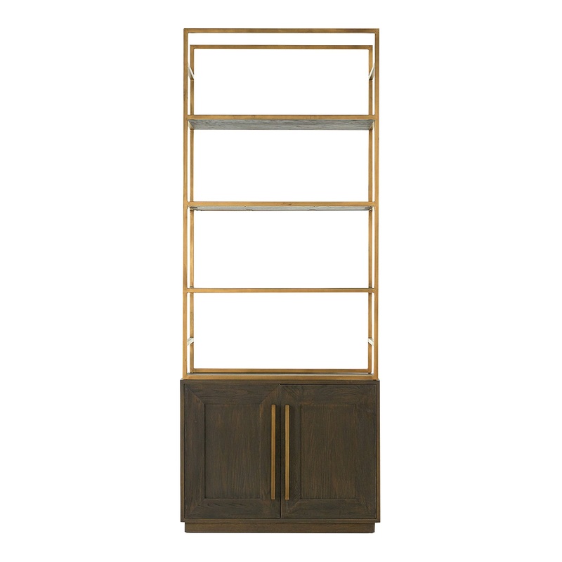 Timeless Oak Display Unit with Hidden Storage