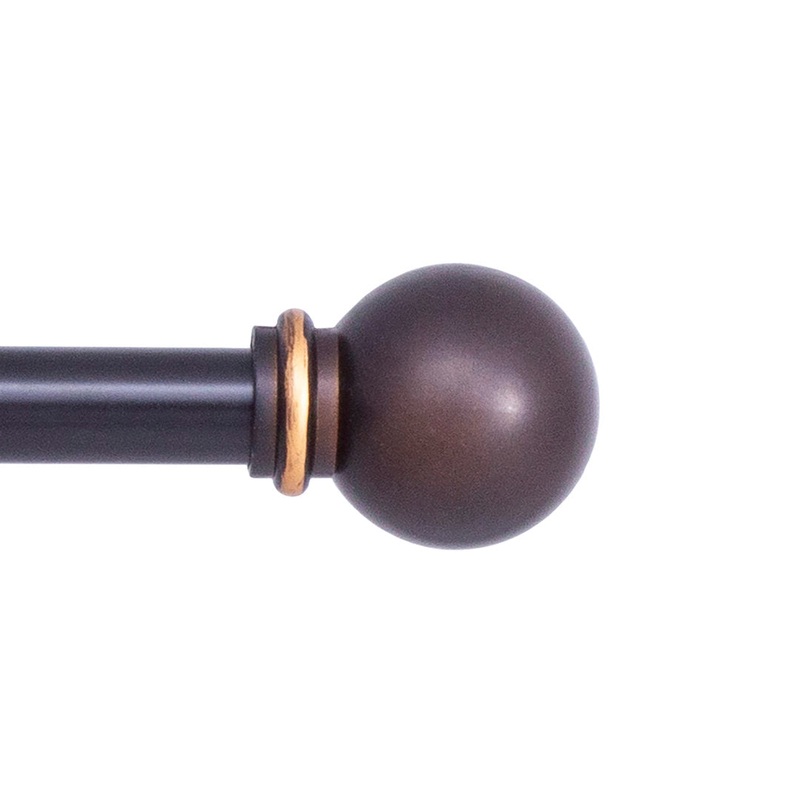 Wayfair Basics Ball End Single Curtain Rod, 28-48″ or 48-86″ Adjustable Length, 5/8″ Dia. Steel Wayfair Basics Size: 48″ – 86″  Finish: Bronze