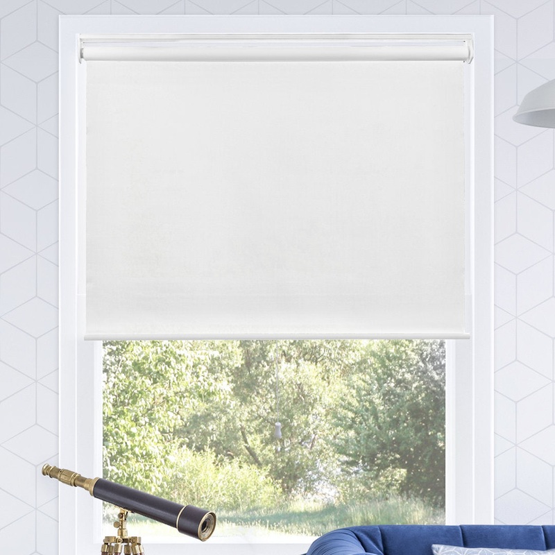 Shaunna Snap-N’-Glide Cordless Room Darkening Roll-up Shade Symple Stuff Color: Urban White Blind Size: 55″W x 72″L