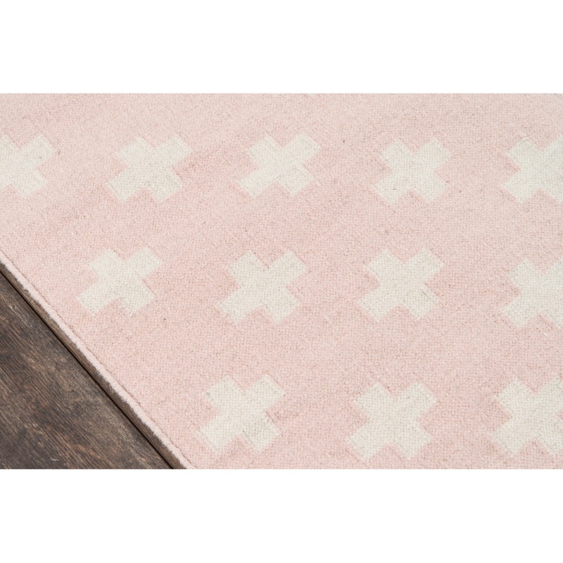 Topanga Reversible Handwoven Flatweave Wool Pink/White Area Rug Novogratz Rug Size: Runner 2’3″ x 8′