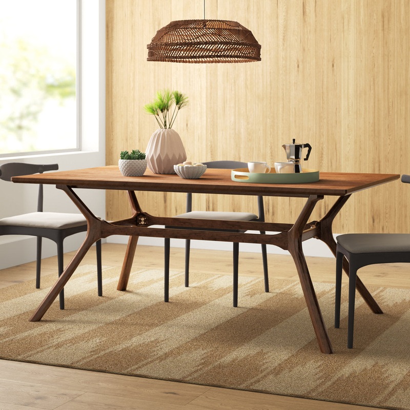 Alxander Trestle Dining Table Latitude Run