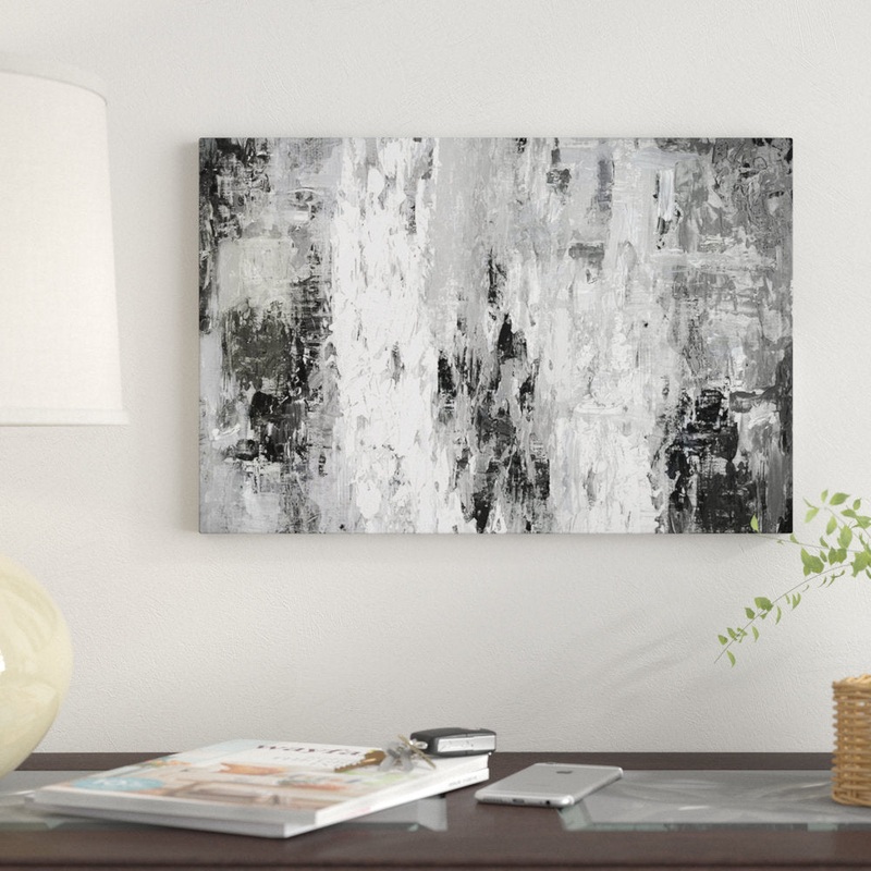 Black And White Abstract IV by PI Studio – Wrapped Canvas Print The Twillery Co. Size: 26″ H x 40″ W x 1.5″ D Format: Wrapped Canvas