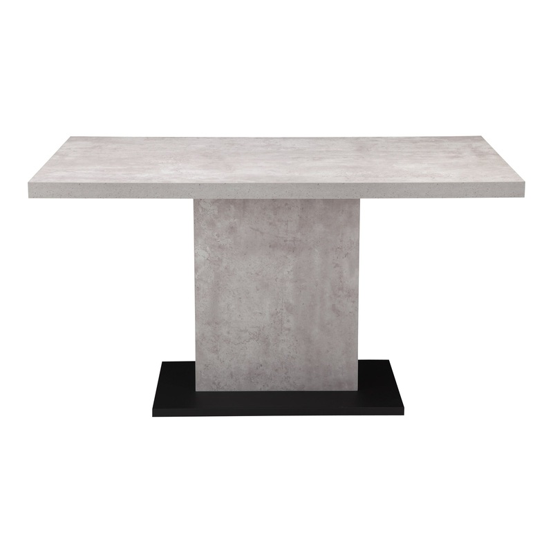 Streamlined Concrete Dining Table – Modern Elegance in Stone