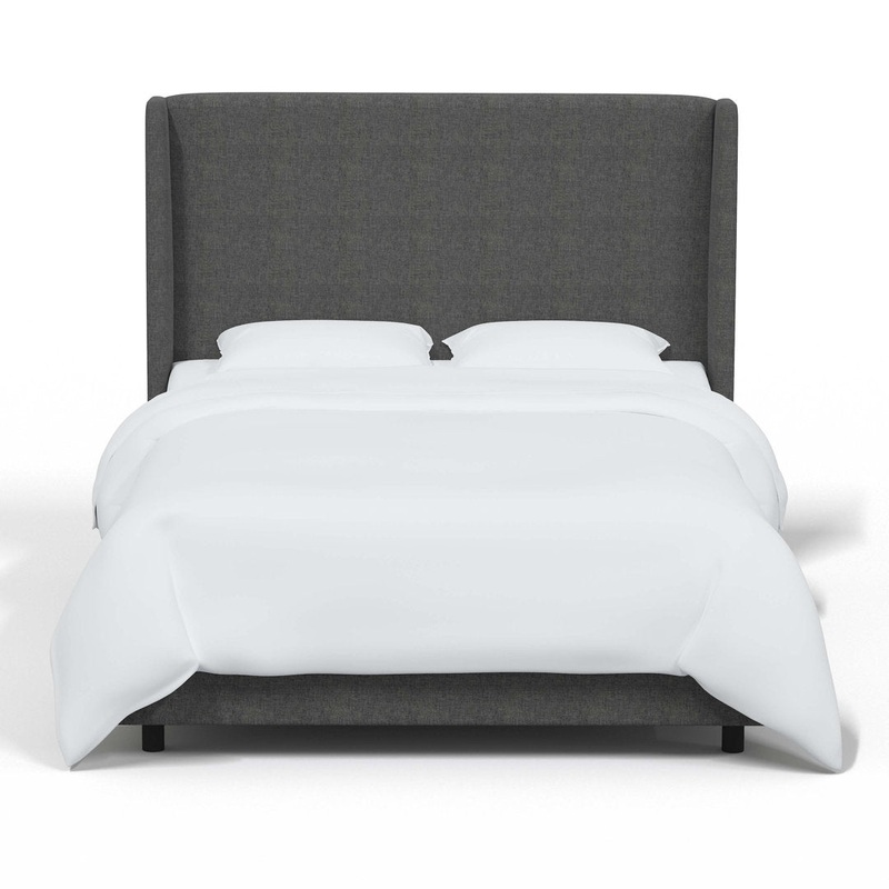 Tilly Upholstered Bed Joss & Main Color: Zuma Charcoal Textured Linen Size: Full