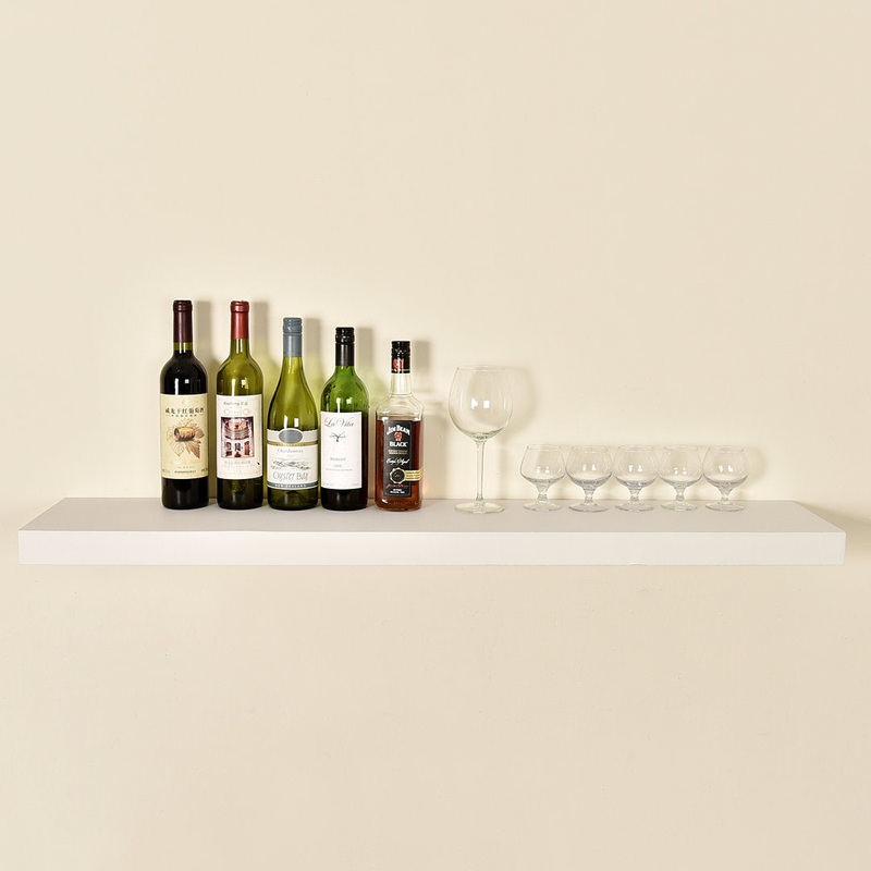 Bovina Floating Shelf Winston Porter Size: 2″ H x 60″ W x 9.25″ D Finish: White