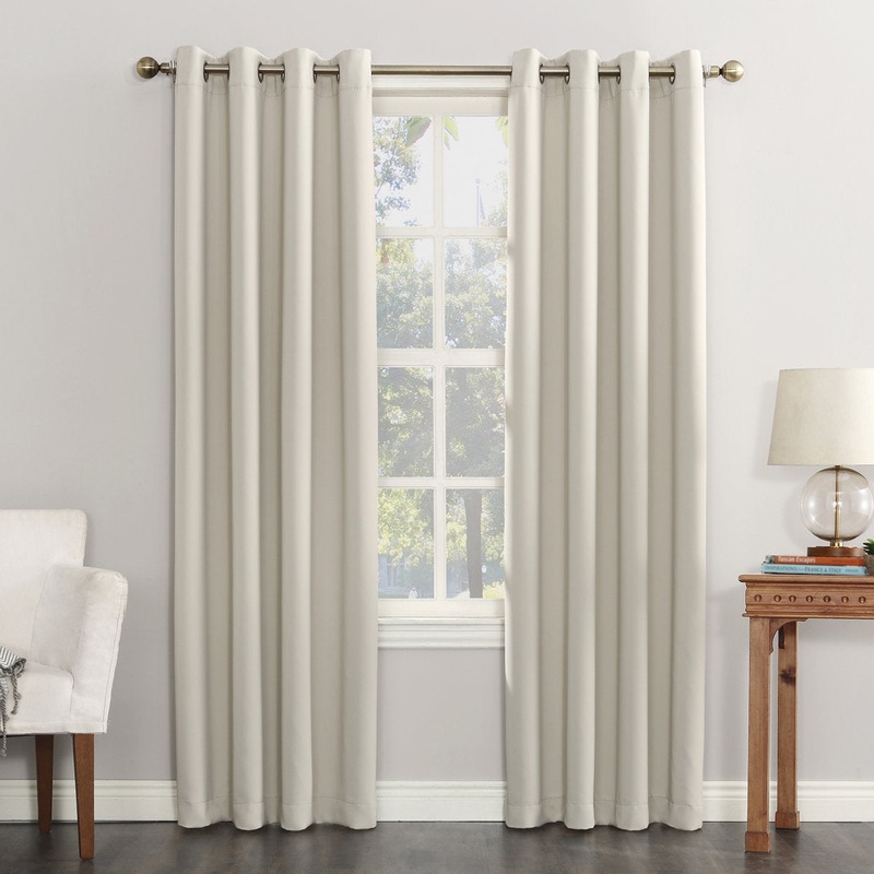 Wayfair Basics Blackout Grommet Curtain Panel Wayfair Basics Curtain Color: Pearl Size per Panel: 40″ W x 54″ L