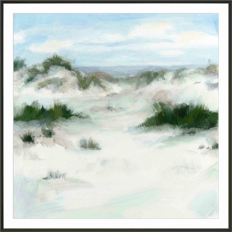 White Sands II by Megan Meagher – Picture Frame Painting Print Beachcrest Home Frame Color: Black Size: 48″H x 32″W