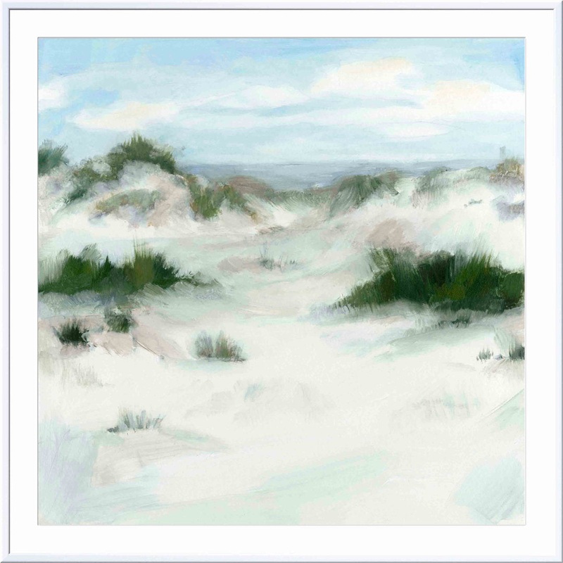 White Sands II by Megan Meagher – Picture Frame Painting Print Beachcrest Home Frame Color: White Size: 30″H x 30″W