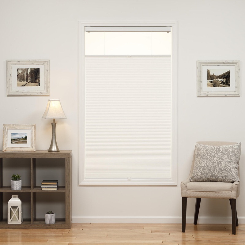 1 inch Cordless Semi-Sheer Light Filtering Top Down Bottom Up Cellular Shade Symple Stuff Blind Size: 67.5″W x 72″L Finish: White
