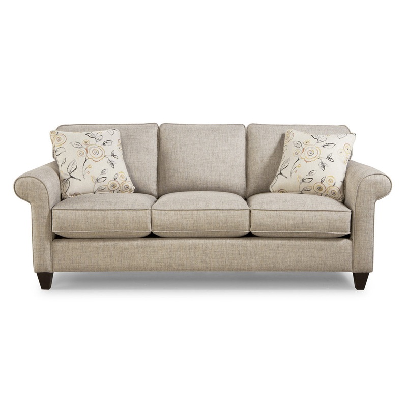 Affordable Fun 85″ Rolled Arm Sofa Red Barrel Studio Arm Covers: No, Body Fabric: Craftwood 42 Gray Performance Chenille