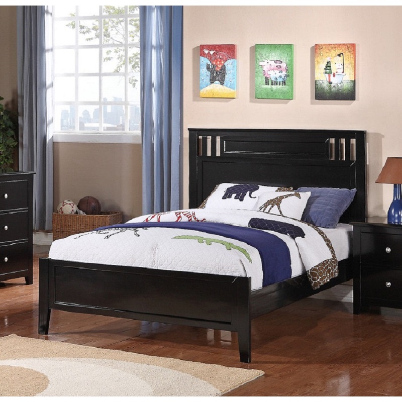 Wotton Standard Bed Red Barrel Studio Color: Black Size: Twin