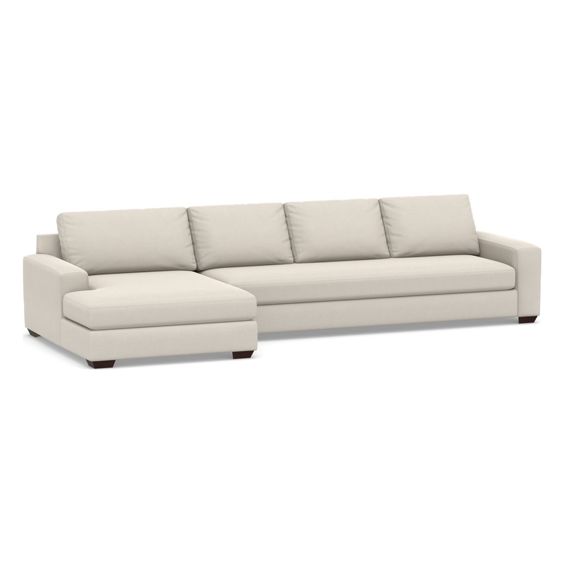 Big Sur Square Arm Upholstered Sofa Double Wide Chaise Sectional