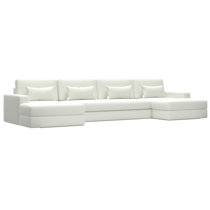 Westwood Square Arm Upholstered U Shaped Chaise Sectional