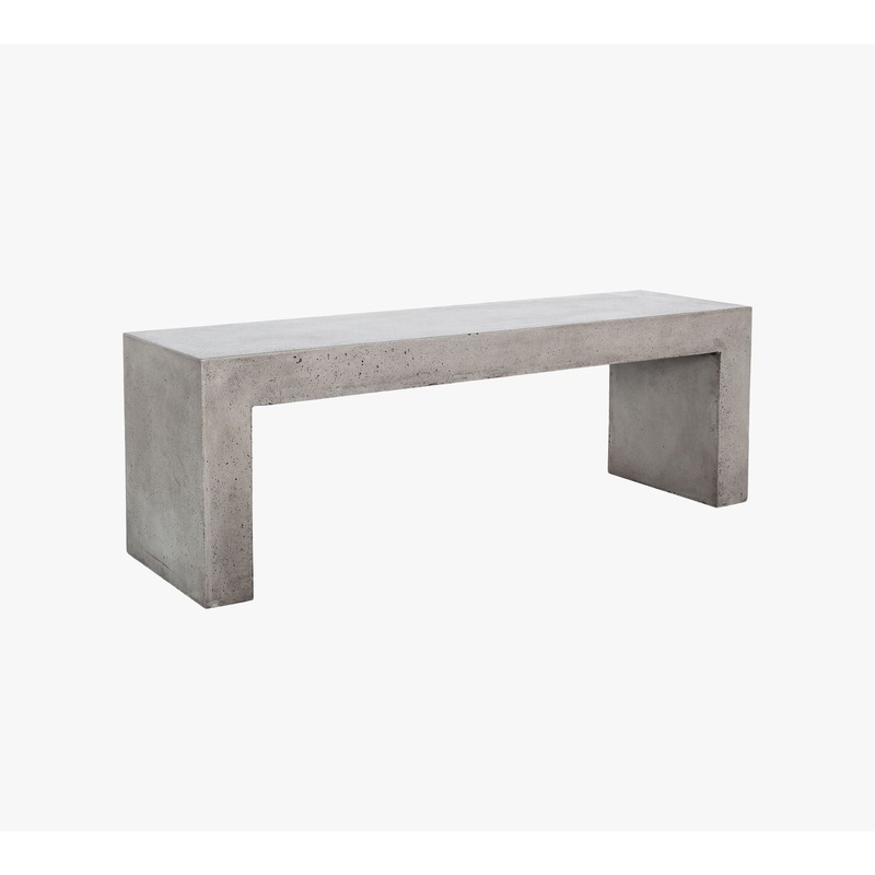 Adonis Concrete Outdoor Dining Bench