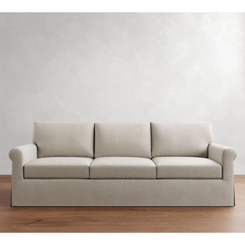 York Roll Slipcovered Grand Sofa 110″