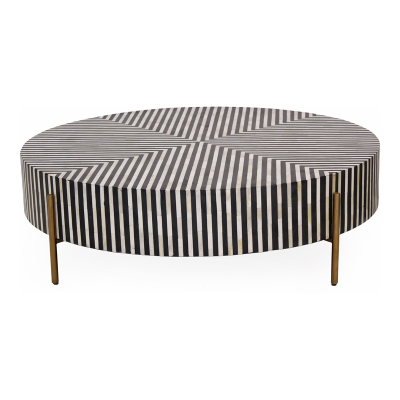 Vintage-Inspired Art Deco Resin Coffee Table