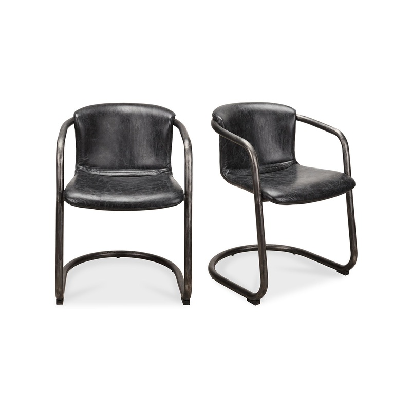 Urban Elegance Dining Chairs – Duo of Onyx Black