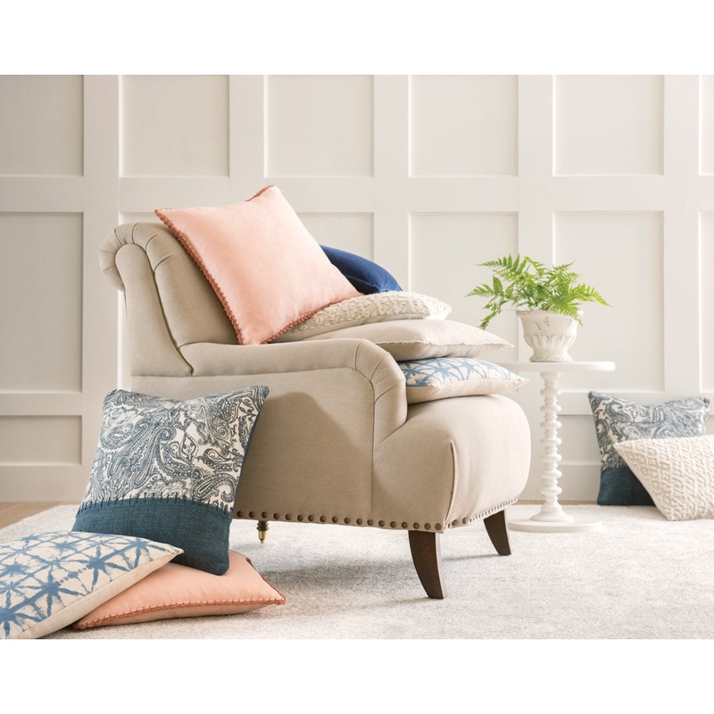Stokes Armelle Square Linen Pillow Birch Lane Color: Terra Size: 22″ x 22″