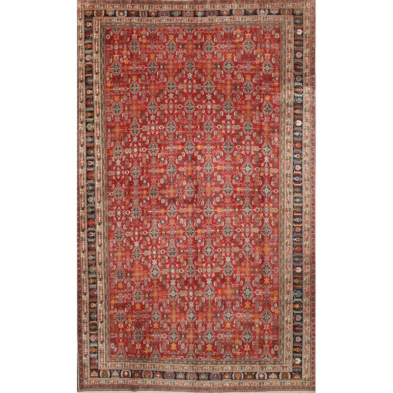 Traditional Red/Beige/Brown Area Rug Bungalow Rose Rug Size: Rectangle 5′ x 7′