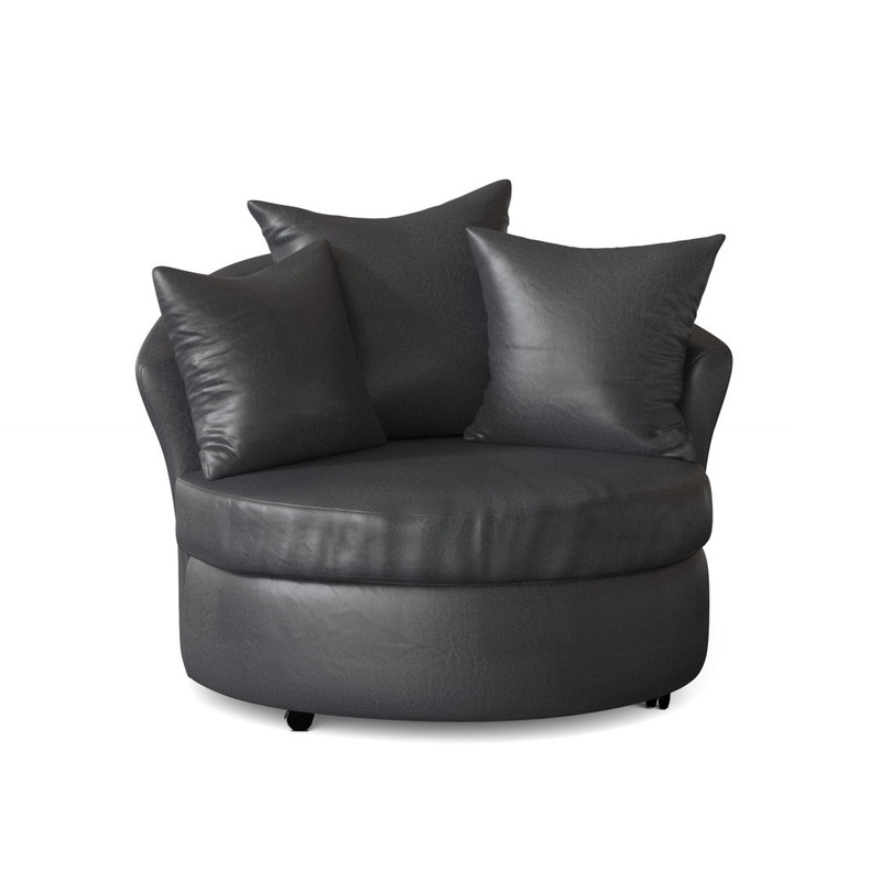 Alsup Barrel Chair Andover Mills Fabric: San Marino Black