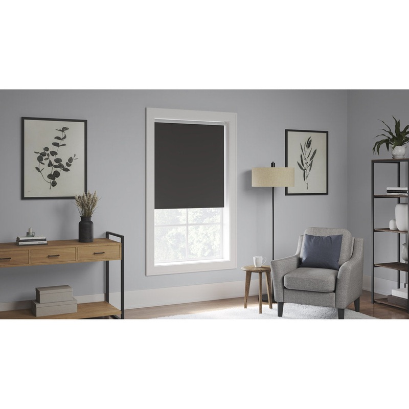 Blackout Cordless Roller Shade Symple Stuff Color: Black Blind Size: 64.5″W x 74″L
