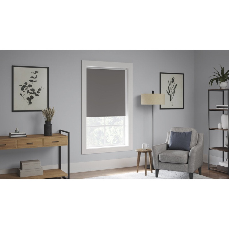 Blackout Cordless Roller Shade Symple Stuff Color: Dark Gray Blind Size: 50.5″W x 74″L