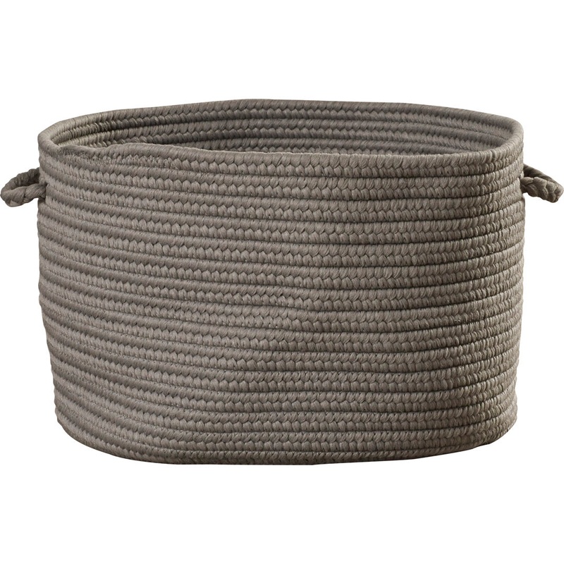 Braided Indoor/Outdoor Storage Basket Dovecove Color: Gray Size: 12″ H x 18″ W x 18″ D