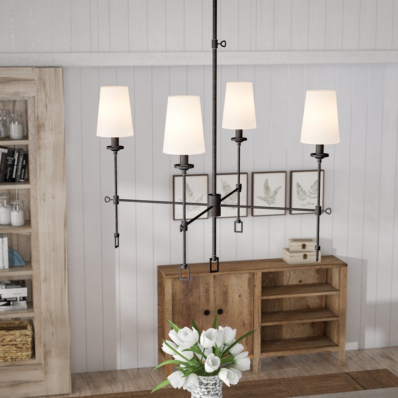 Ayleen 4 – Light Shaded Sphere Chandelier Sand & Stable