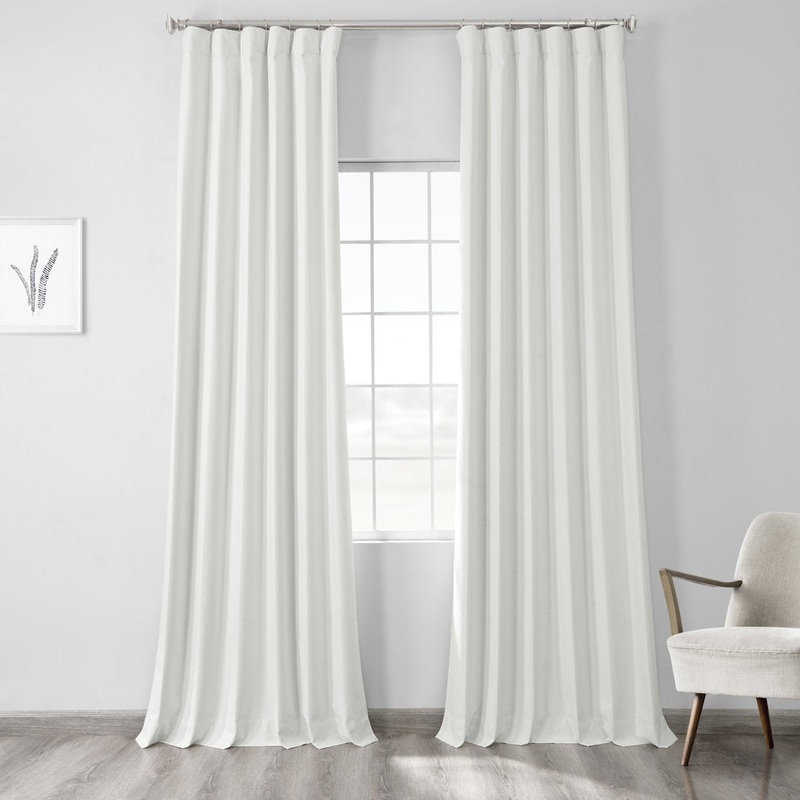 Bodulf Thermal Cross Linen Weave 100% Blackout Curtains for Bedroom & Living Room Curtains – Single Panel Drapes Latitude Run Curtain Color: Starlight Off White Size per Panel: 50″ x 108″