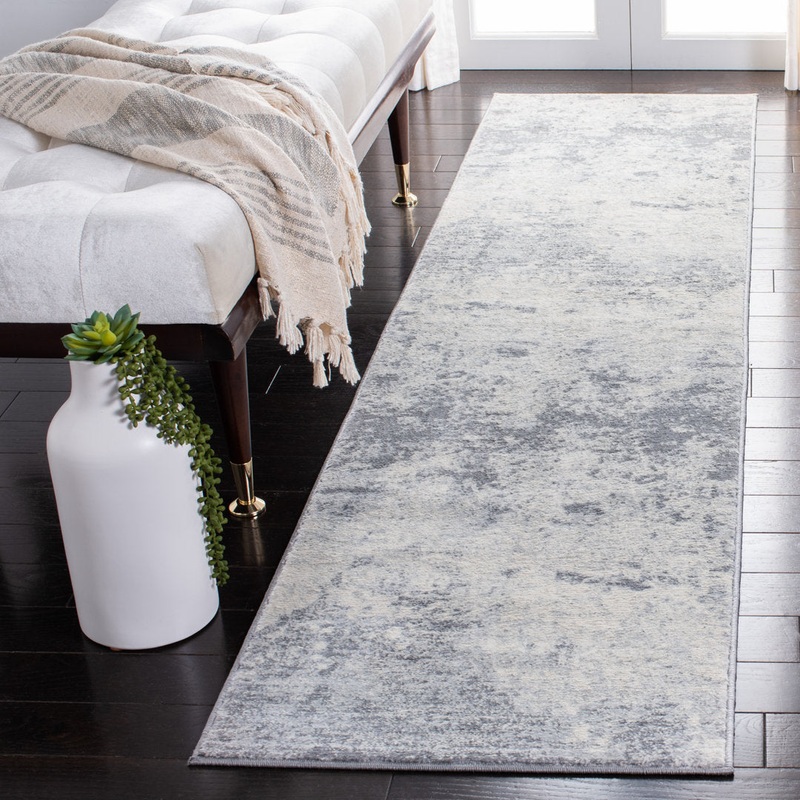 Addison Gray/Ivory Area Rug Steelside Rug Size: Runner 2′ x 12′