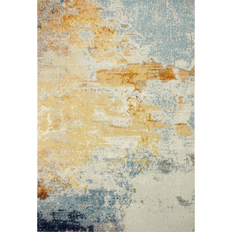 Boyland Abstract Blue/Yellow Area Rug Trent Austin Design Rug Size: Rectangle 3’6″ x 5’6″