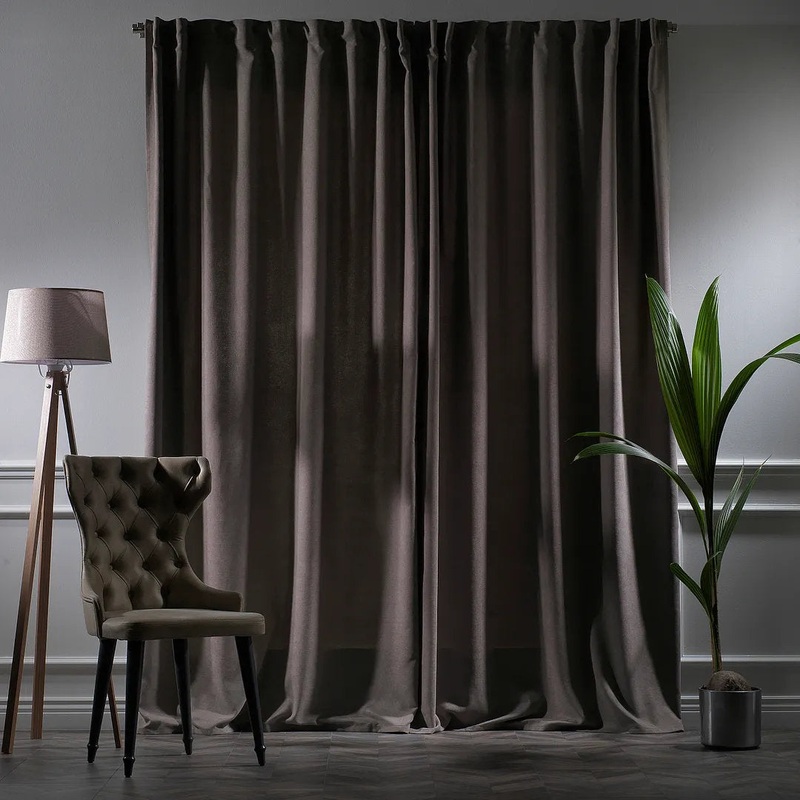 Extra wide x Extra Long Custom Made DecorativeSinglePanel Lilijan Home & Curtain Curtain Color: Stone Size per Panel: 100″ W x 300″ L