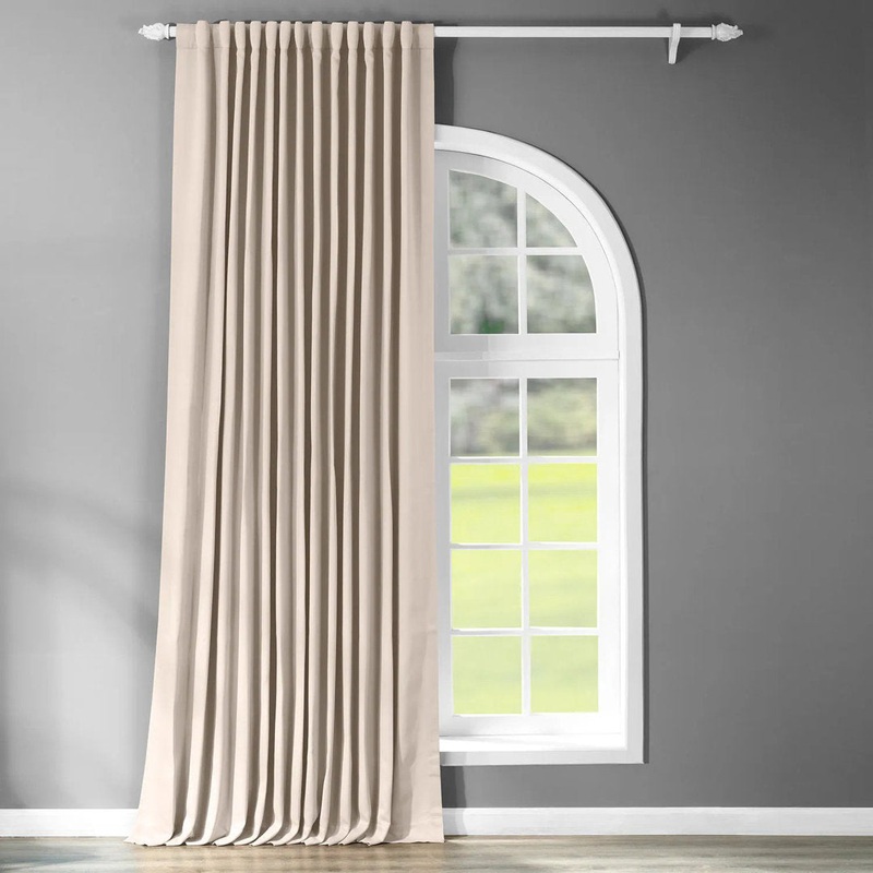 Aldreda Extra Wide Solid Rod Pocket Room Darkening Curtains – Single Panel Drapes Alcott Hill Curtain Color: Egg Nog Size per Panel: 100″ W x 84″ L