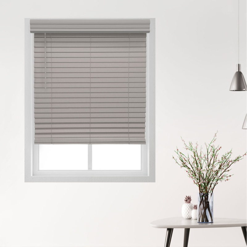 2.5 ” Room Darkening Cordless Faux Wood Blind Symple Stuff Color/Finish: Seal Gray Length: 48″, Width: 21.5″