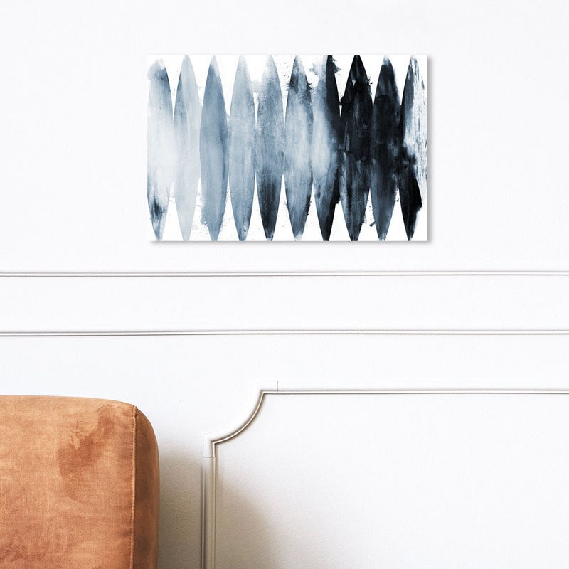 Abstract Paradise Found Muted – Painting Print on Canvas Art Remedy Size: 36″ H x 54″ W x 1.5″ D Format: Wrapped Canvas