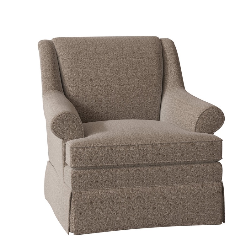 Amrin 35″ Wide Armchair Lark Manor Arm Covers: Yes, Body Fabric: Beantown 41 Taupe Performance Chenille