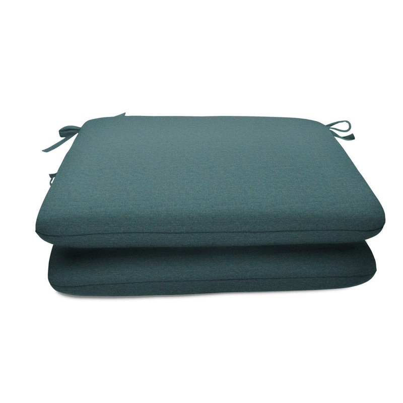Outdoor Sunbrella Seat Cushion (Set of 2) Sol 72 Outdoor Cushion Color: Cast Lagoon Sunbrella Plainweave Cushion Size: 20″ W x 20″ D