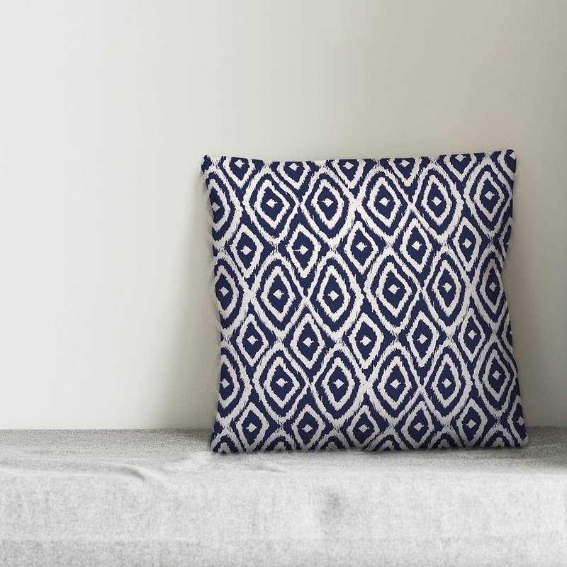 Throw Pillow Designs Direct Creative Group Color: Navy/White Size: 18″ x 18″