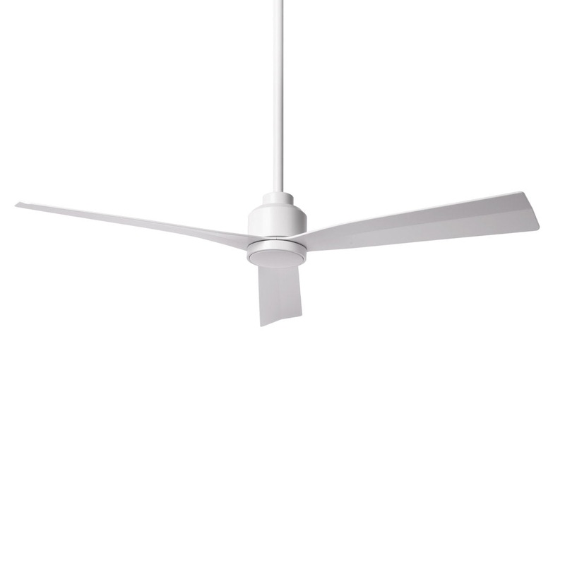 52″ Smart Home Compatible 3 Blade Smart Ceiling Fan with Remote WAC Limited Fans Accessories: With Light Kit, Finish: Matte White