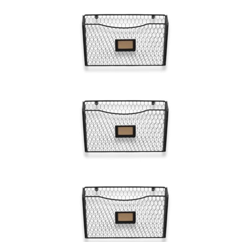 Borchers Wall Mail Organizer with Wall Baskets